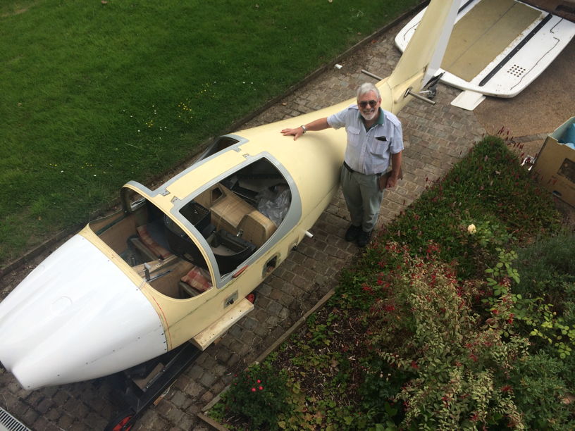 fuselage winched out of trailer