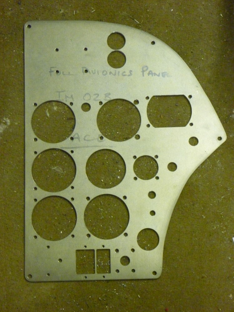 radio panel water-jet cut