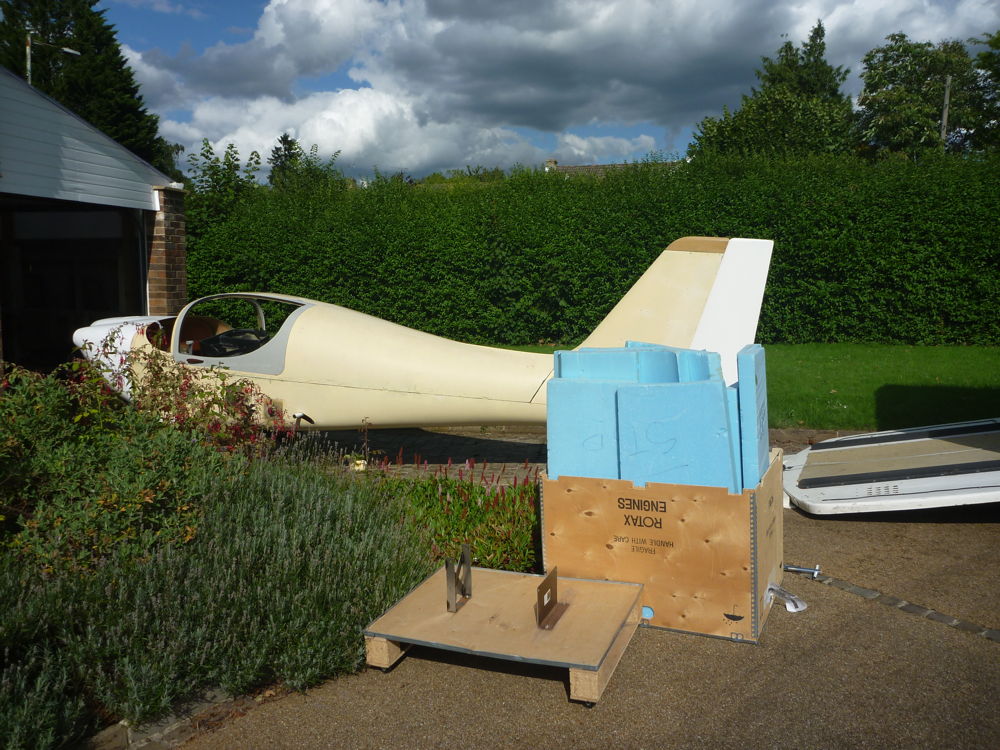 fuselage winched out of trailer