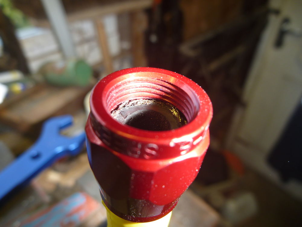 making up hose-end connector