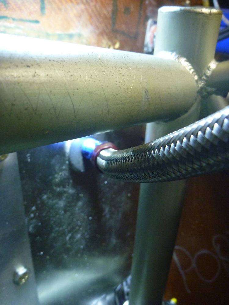 fuel hose clearance from engine mount