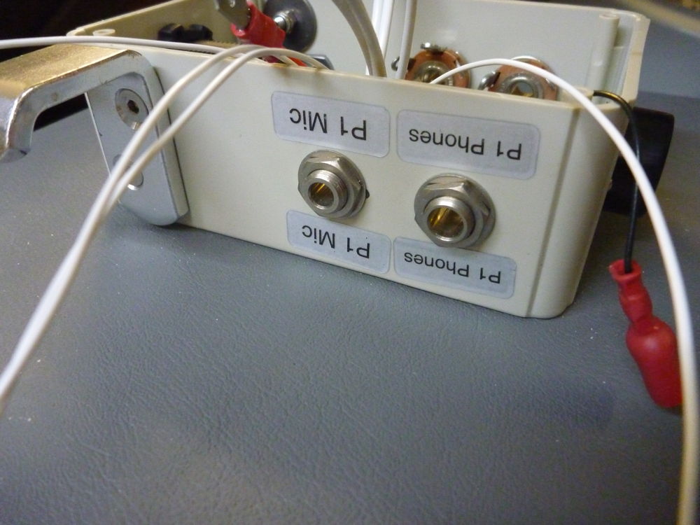 headset socket box labelled