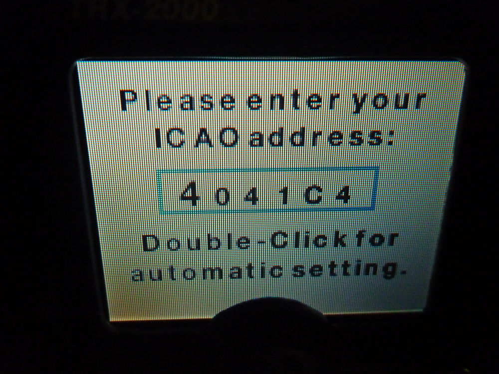 ICAO address on TRX-2000