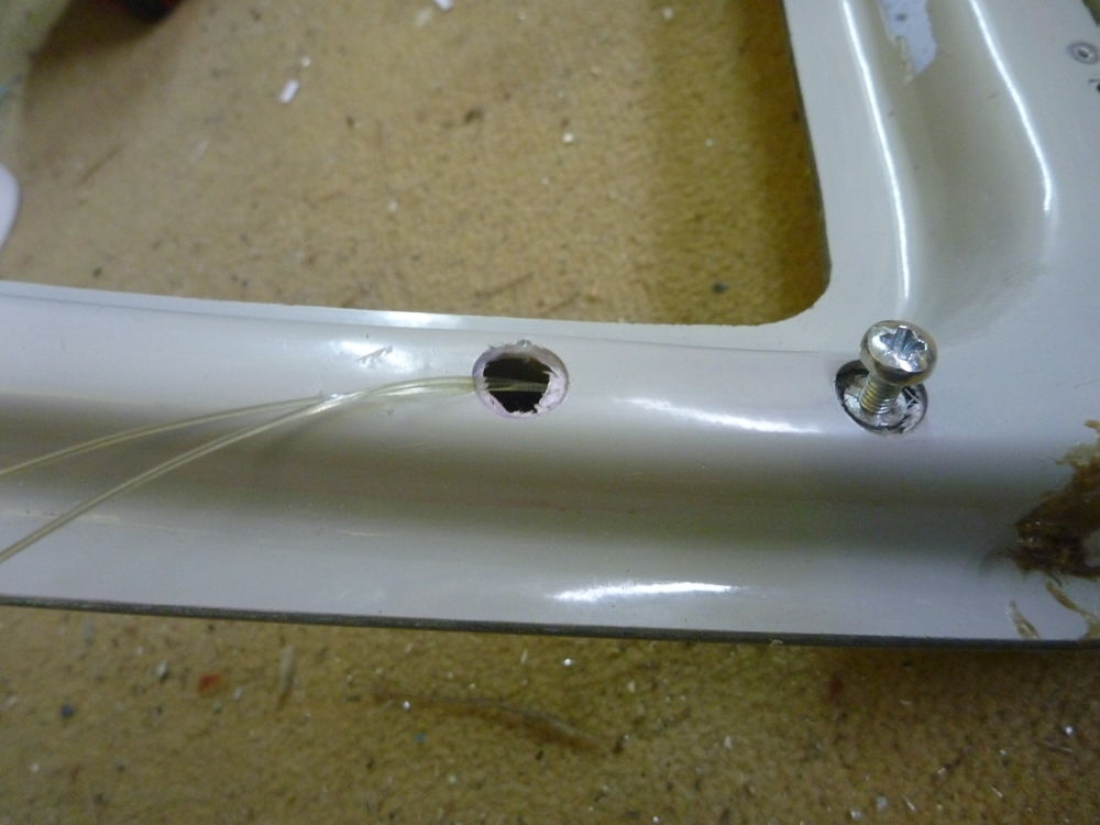 positioning rivet nut hole repair piece