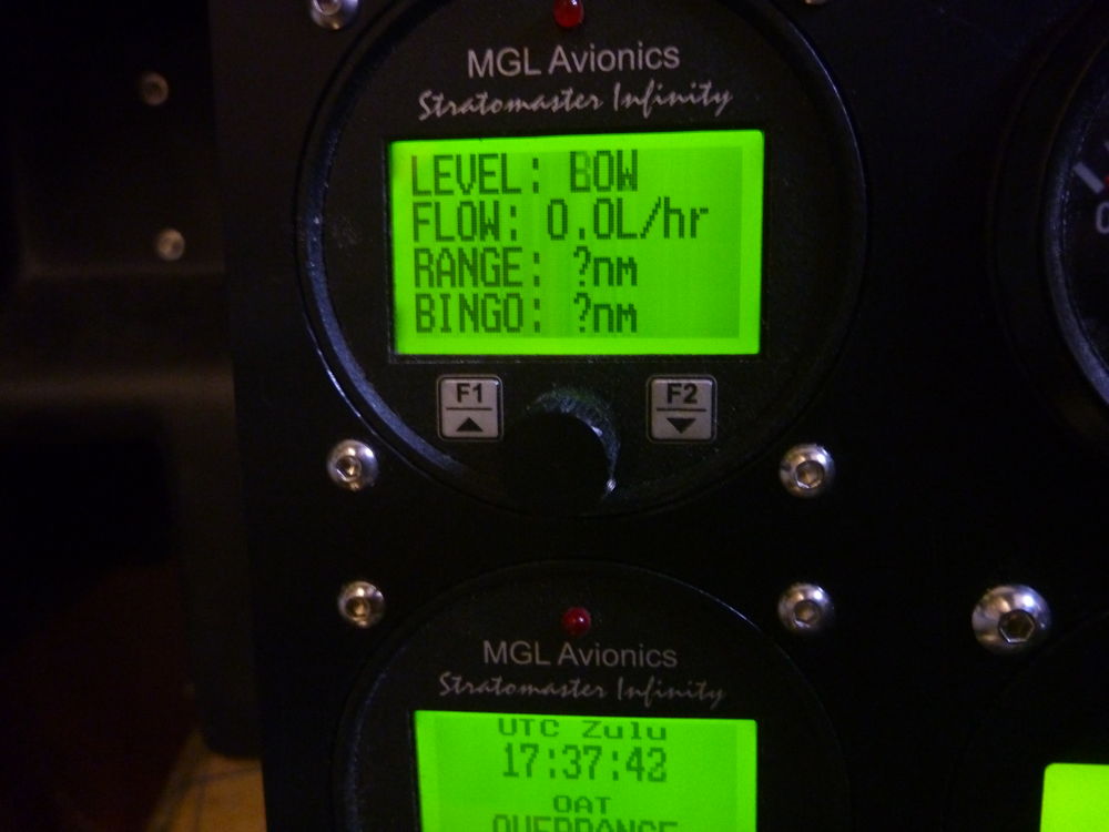 first test of FF-1 fuel gauge