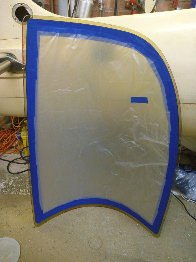 masking inside of starboard door glazing