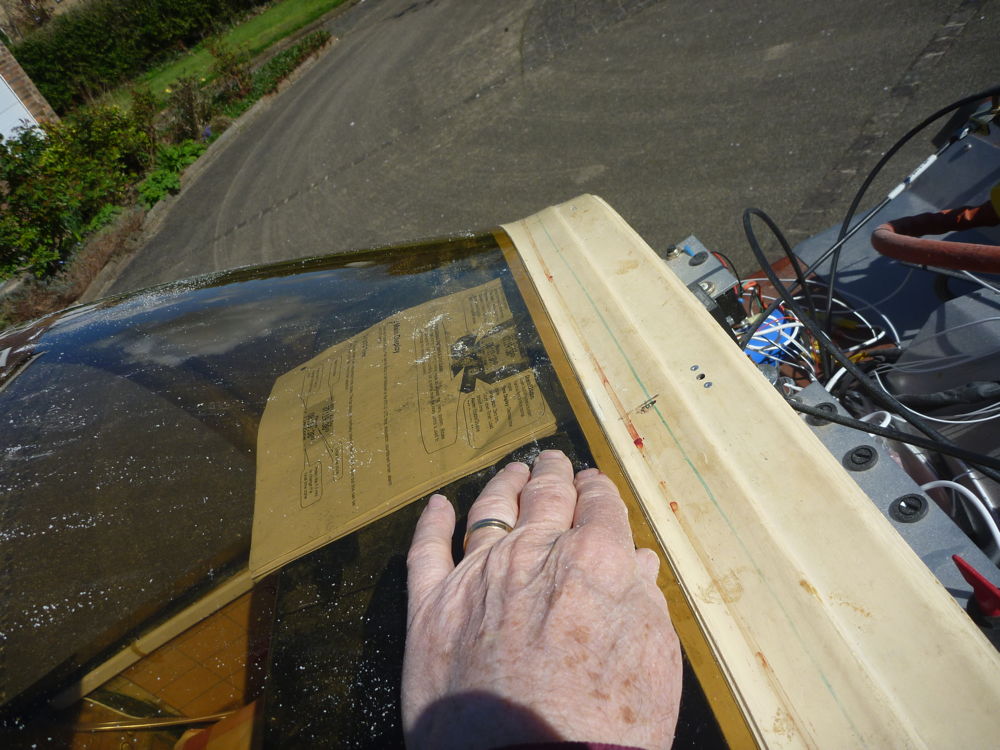 checking fit of windscreen