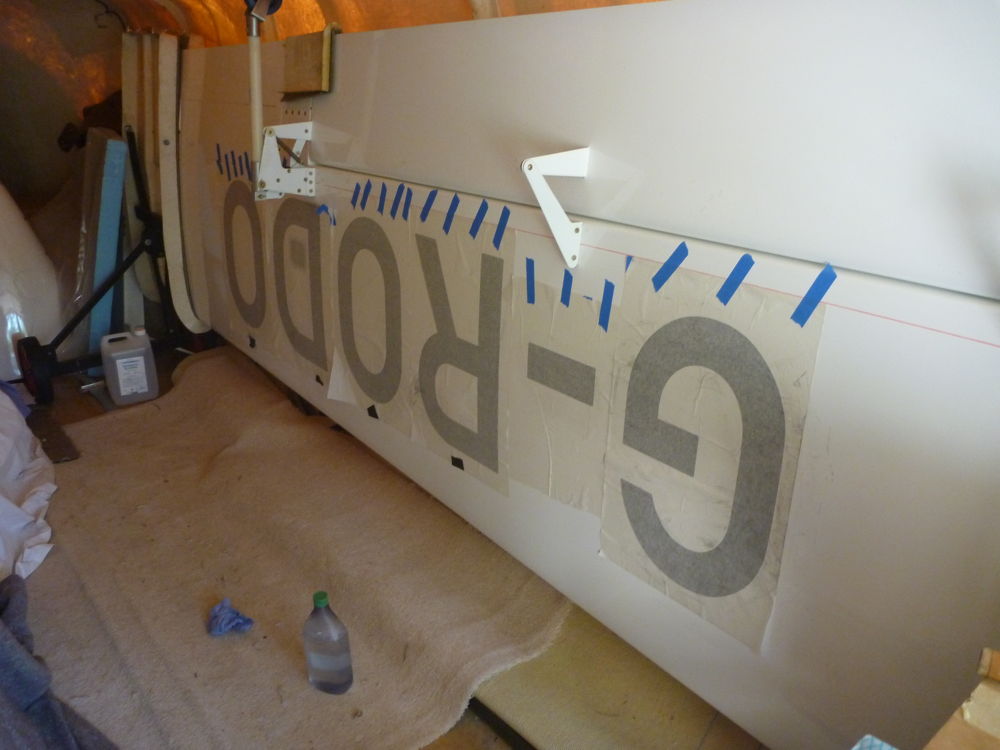 applying wing registration mark