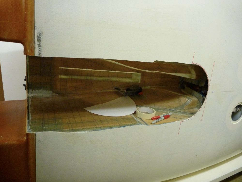 fuselage on starboard side