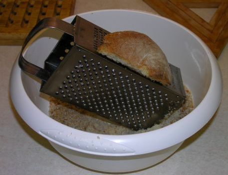 grating breadcrumbs